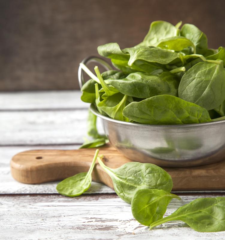 Spinach is very high in fiber, which can help curb the appetite.