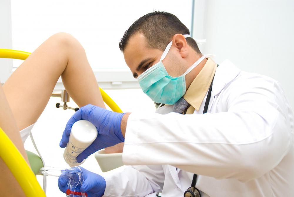 A pap smear tests for cervical cancer.