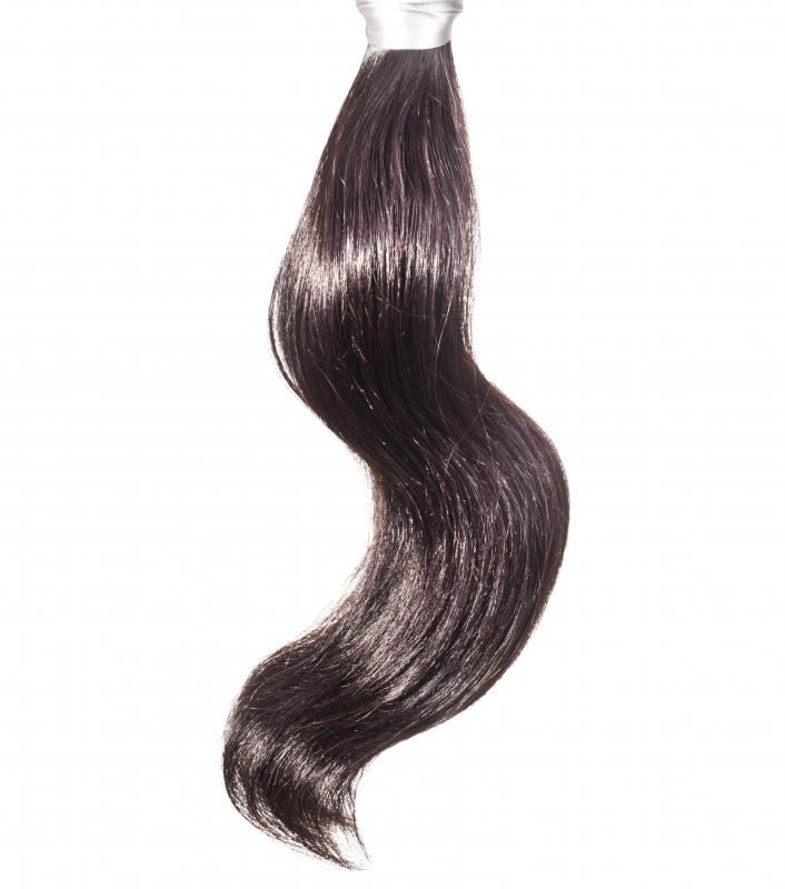 Hair weave extensions can be made of synthetic or natural hair.