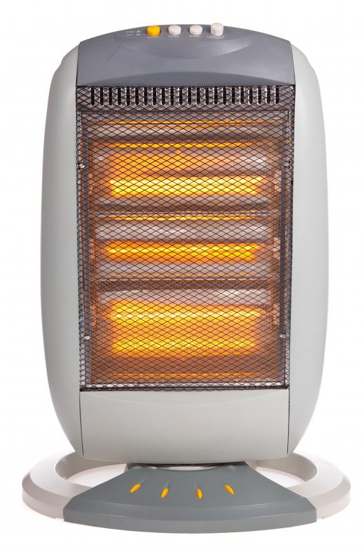 A halogen space heater.