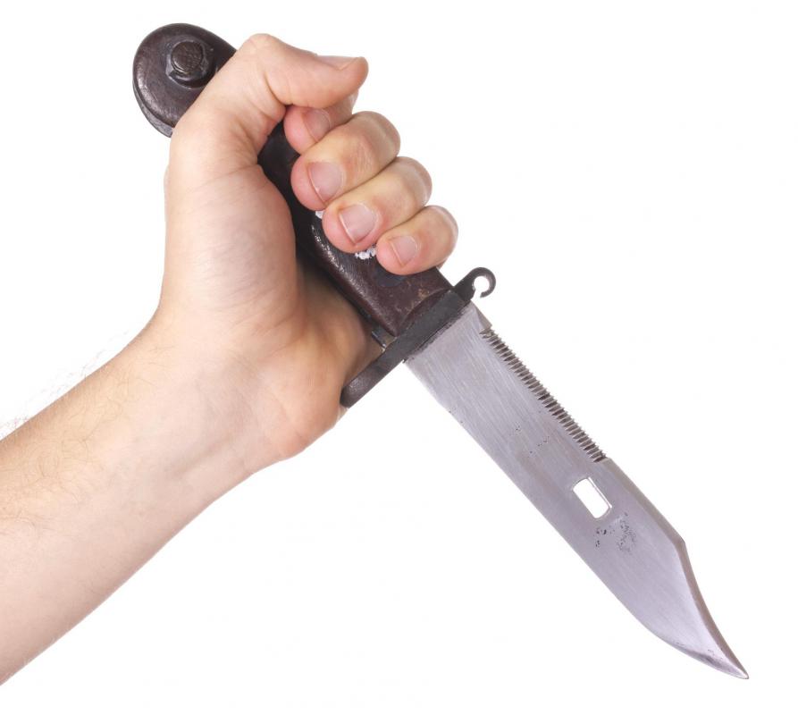 Penetrating abdominal trauma caused by stab wounds can cause a perforated viscus.