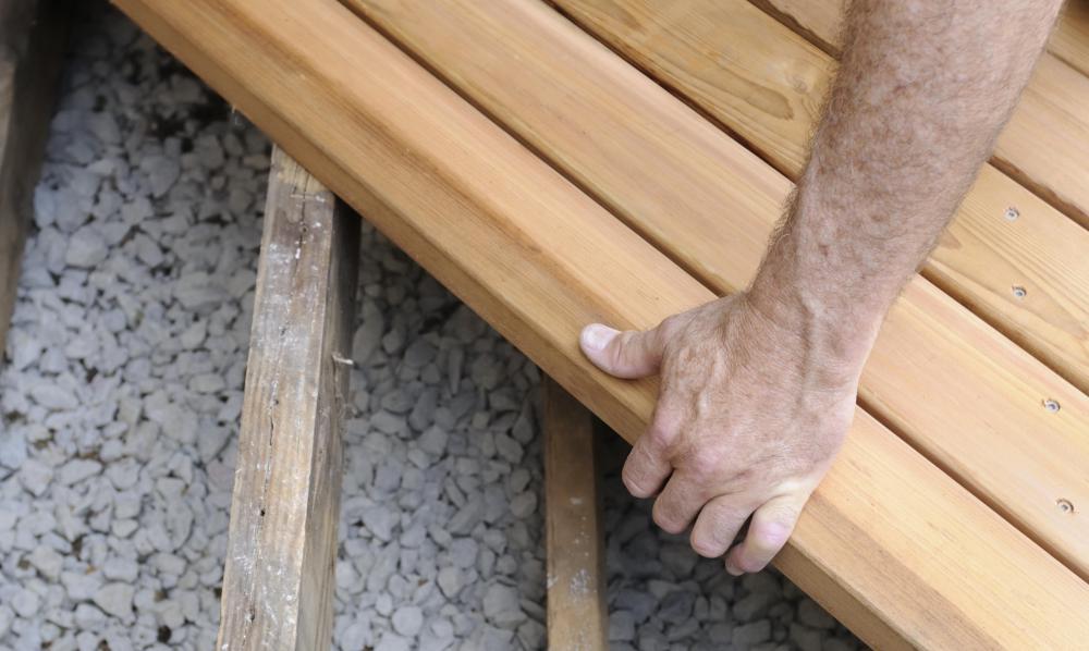 Deck screws should be long enough to securely fasten boards together.