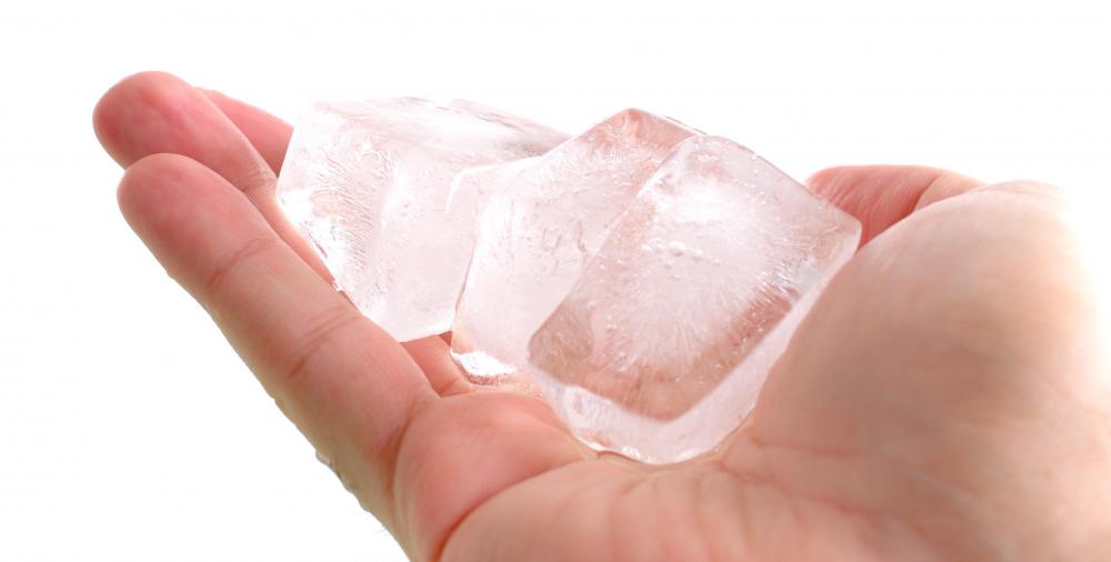Chewing ice can help ease a stomach ache.