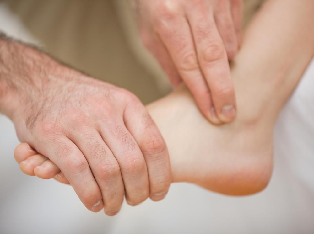 An ankle reflex is a reaction to being tapped when in a certain position.
