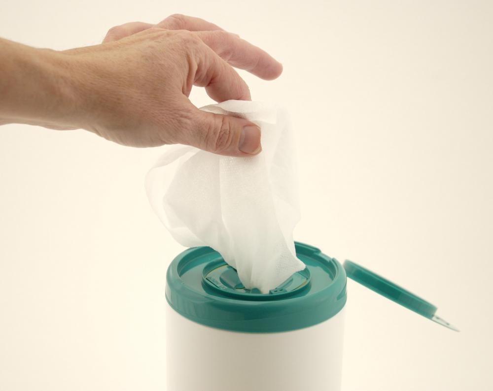 Antibacterial wipes are often used to sanitize hands and surfaces.