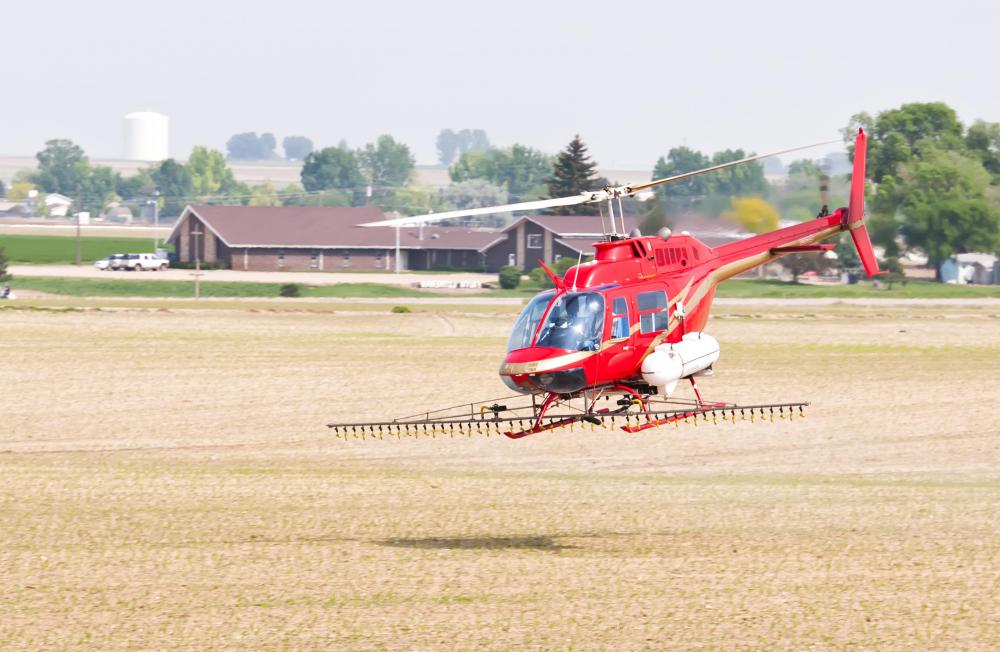 Helicopters may be used for spraying crops and tracking animal herds on farms.