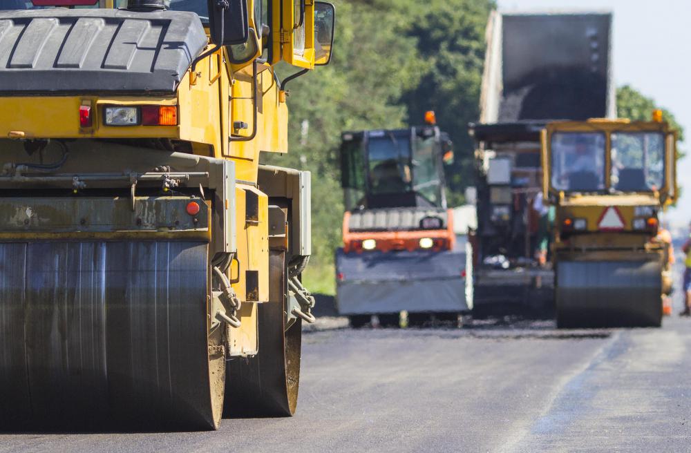 Bituminous concrete may be used for paving new roadways.