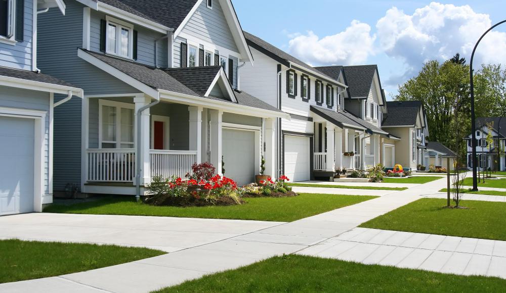 A homeowner's association may have rules about exterior paint colors for the homes in a community.