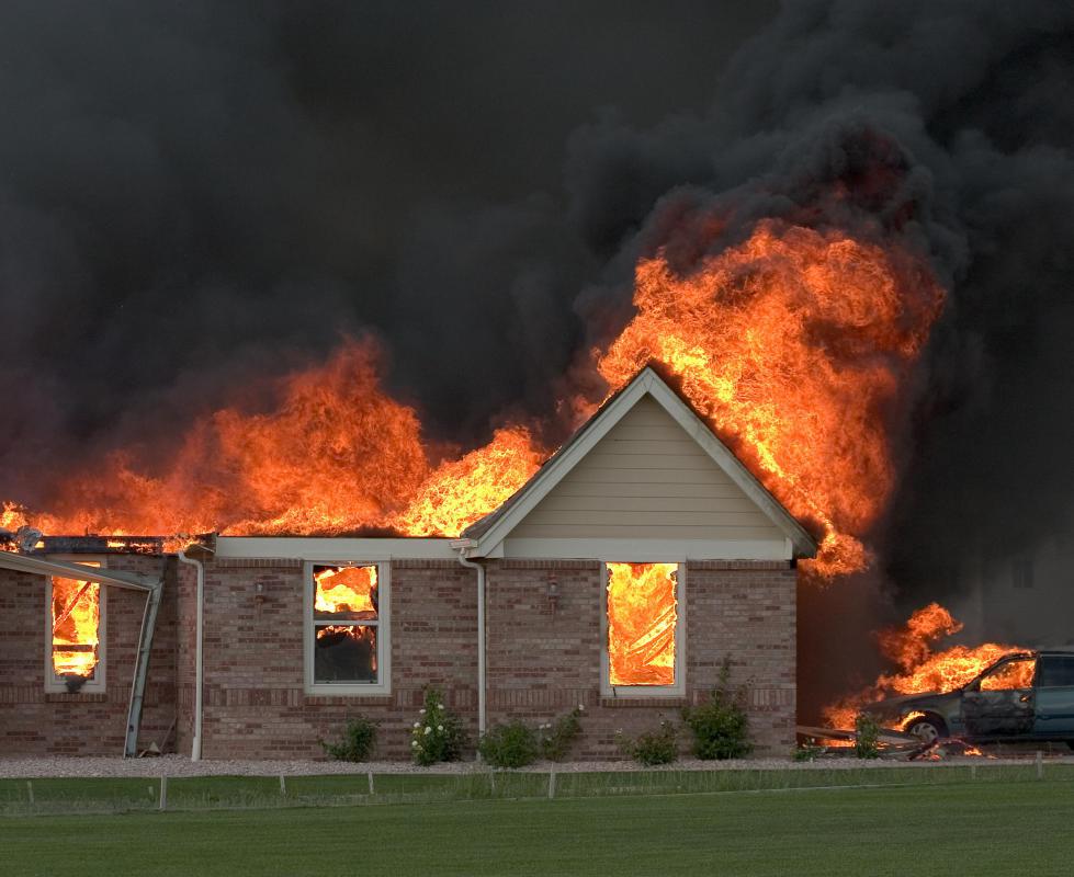 Fire-resistant bags may not be durable enough to protect items from a house fire.