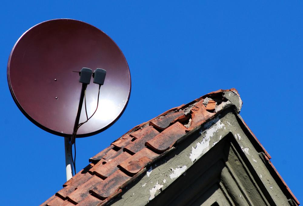 Y cables can be used to split audio and video signals coming from a satellite dish.