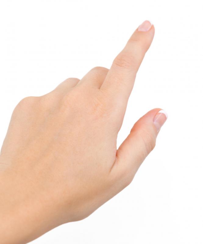 The finger tips are densely packed with receptors.