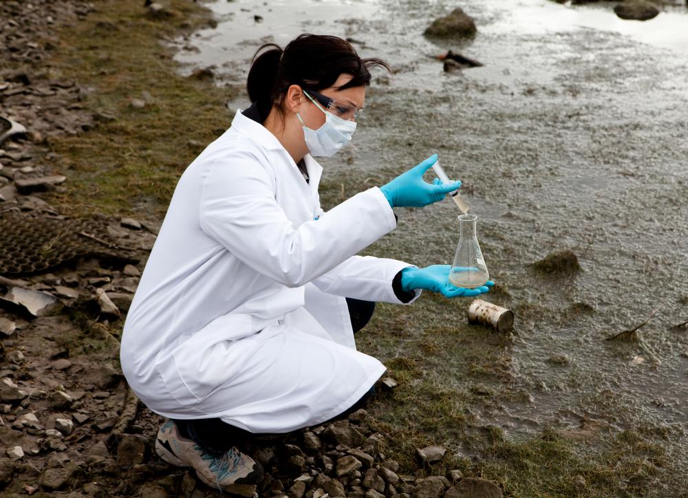 Hydrologists are occasionally required to study water samples from the ocean.
