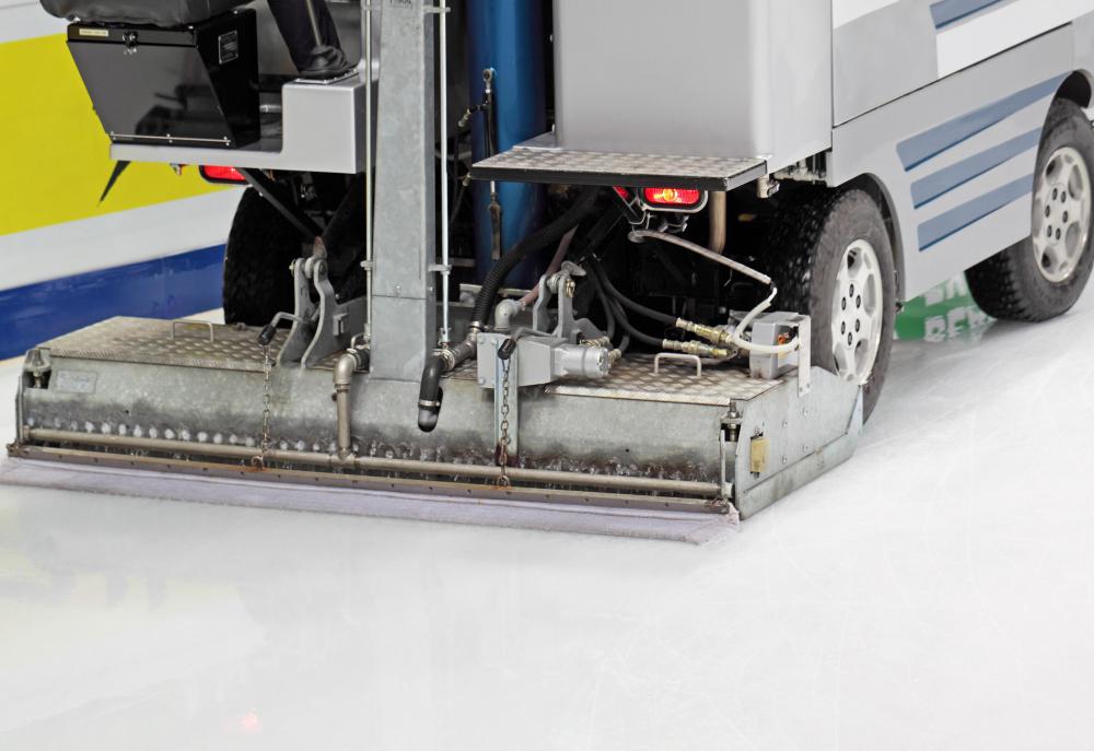 The Zamobin, or ice resurfacer, uses a modern auger design to smooth and clean ice on rinks used for skating and hockey.