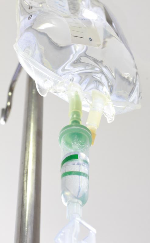 Colloid osmotic pressure may be used for treating with IV fluids.