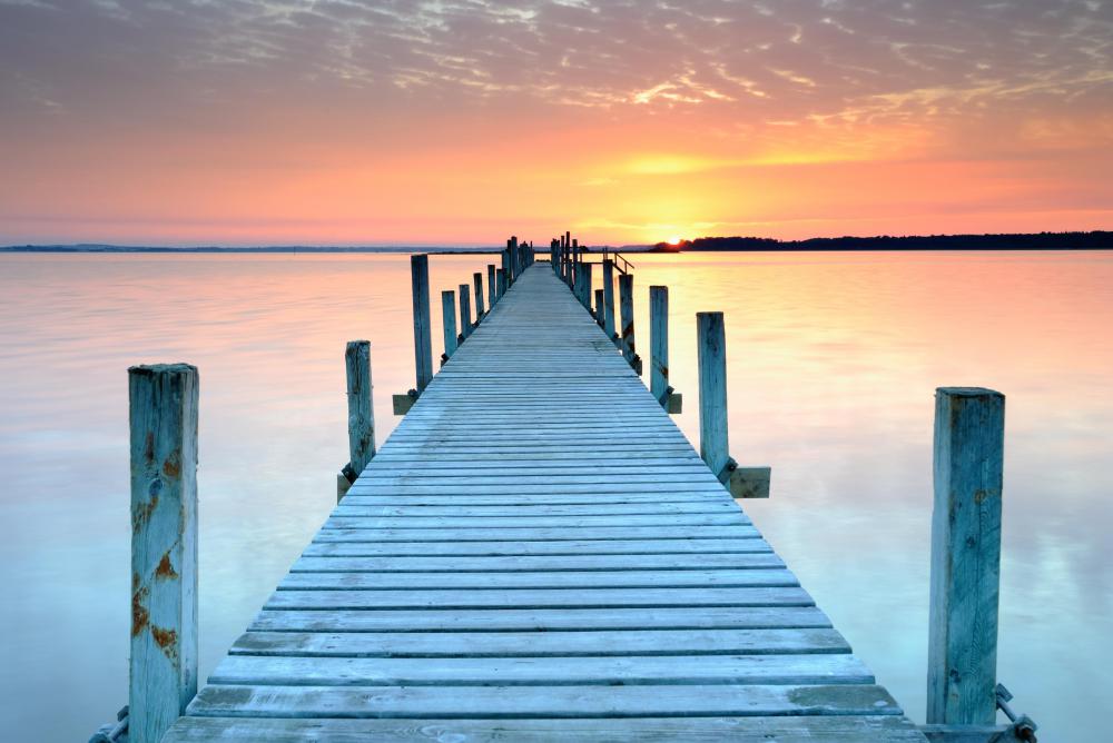 Recreational fishermen often cast their lines from a jetty or pier.