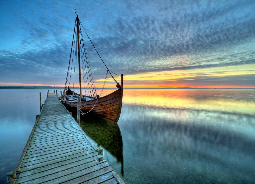 Jetty with a boat.