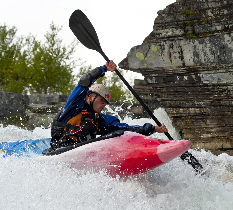 Many kayaks are framed with a skin of ballistic nylon which has been made water resistance.