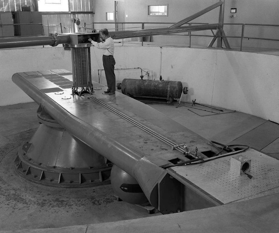 An astronaut training centrifuge, which is used for high-G training.