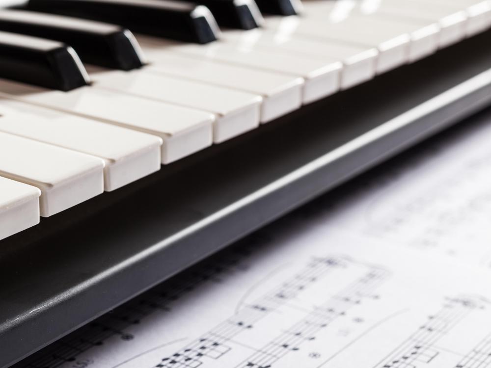A musician may play a variety of musical instruments, including a keyboard.