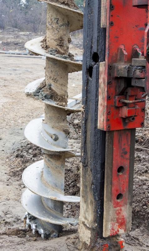 Augers -- which are helical drill bits -- may be used for boring into the ground, wood or other surfaces.
