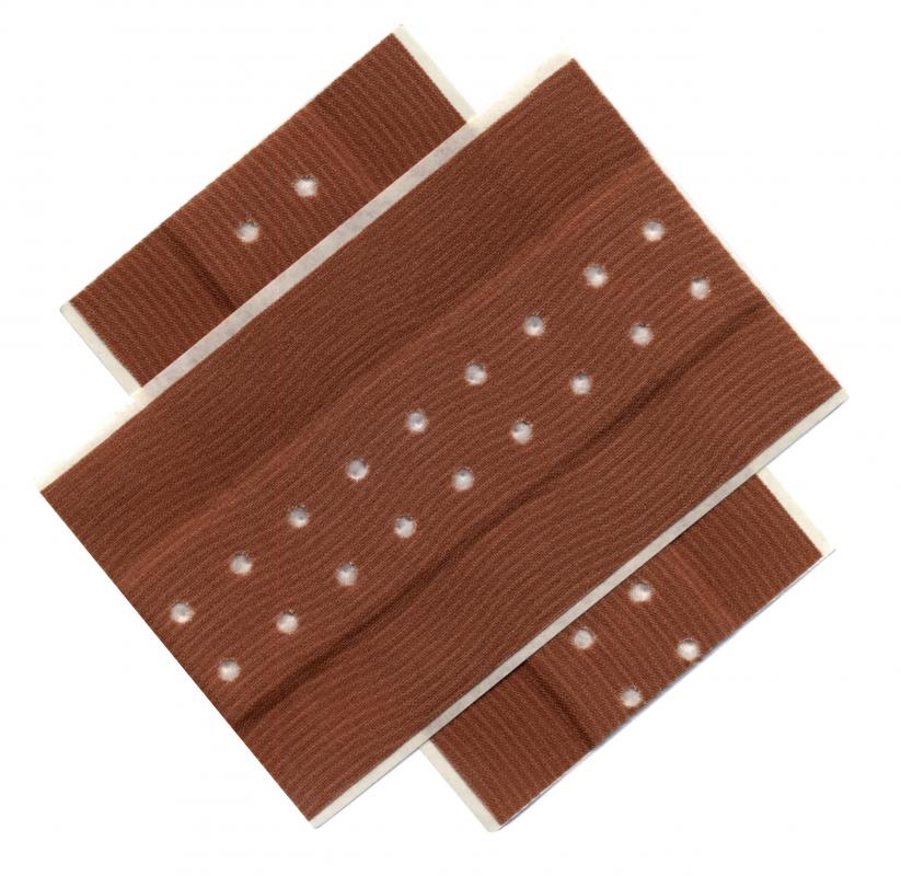 A sterile adhesive bandage can help with wound treatment.
