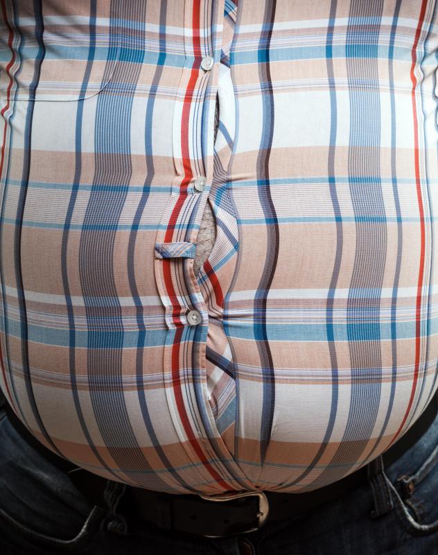 A gusset may be added to a garment in order to enlarge its size.