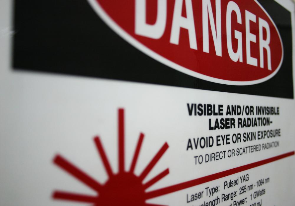 Laser warning sign.