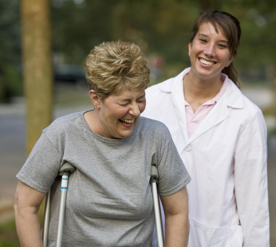 A physical therapist who is proud of the progress made by a patient might give them more encouragement.