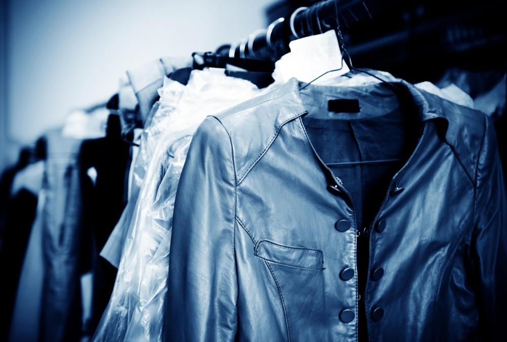 Dry cleaning uses solvents to clean clothes rather than water.