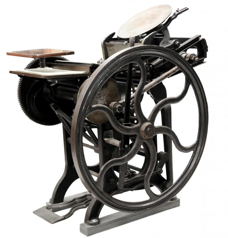 The letterpress was largely taken over by process printing by the 1950s.