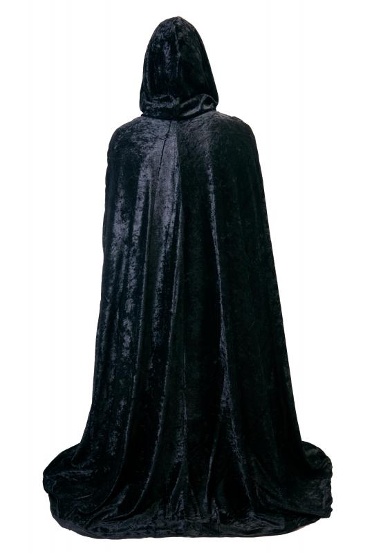 The grim reaper is typically depicted as a figure wearing a black hooded cloak.