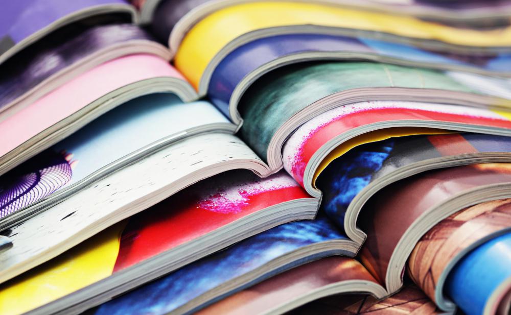 Writers can clip articles from magazines that were published in the past.