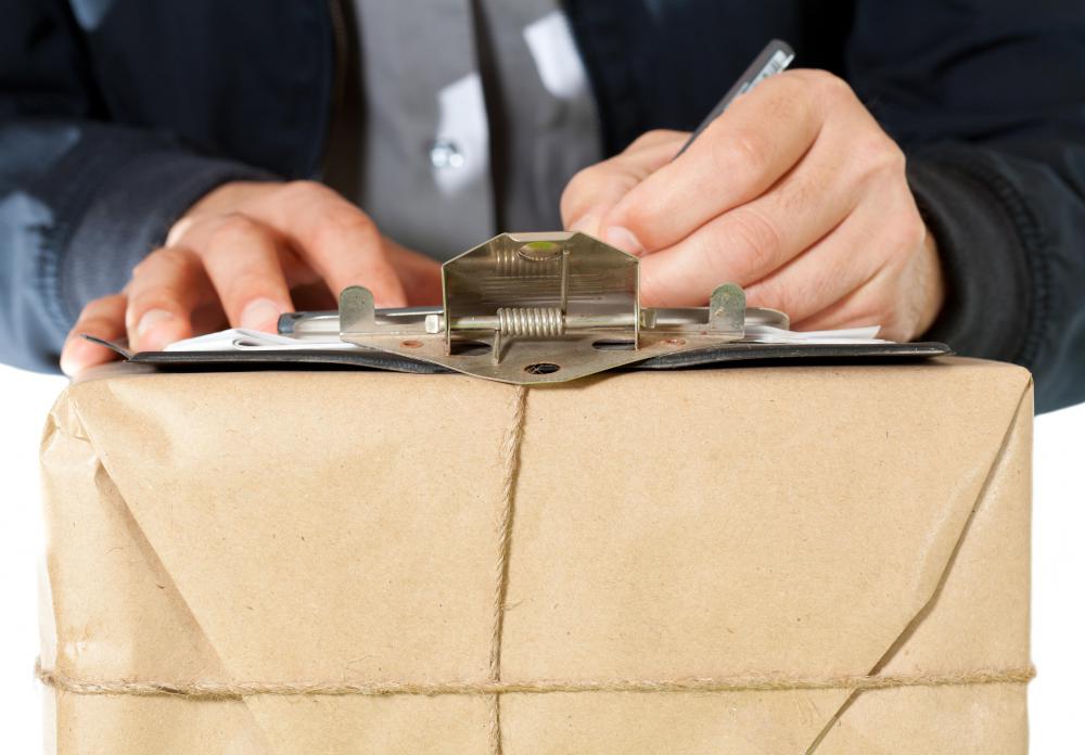 Sending a package via registered mail includes signatures at every transit point.