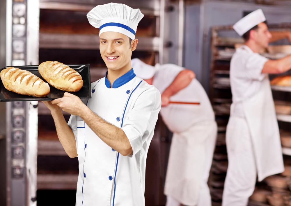 Bakers typically make bread in large batches.