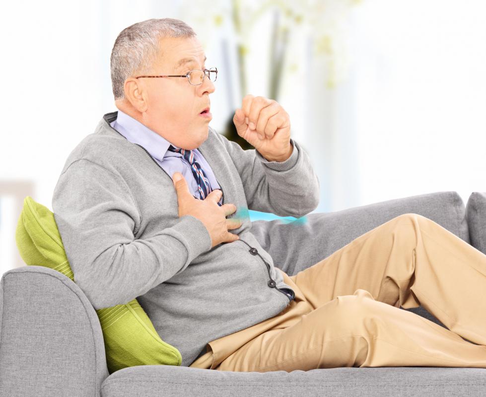 Emphysema symptoms include chronic cough and shortness of breath.