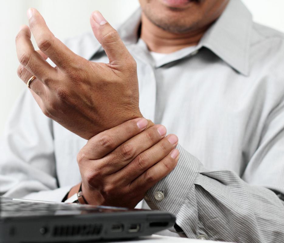 Repetitive motion may result in wrist pain.