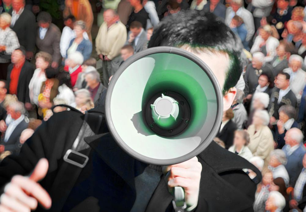 Activists usually participate in demonstrations to encourage change in policies.