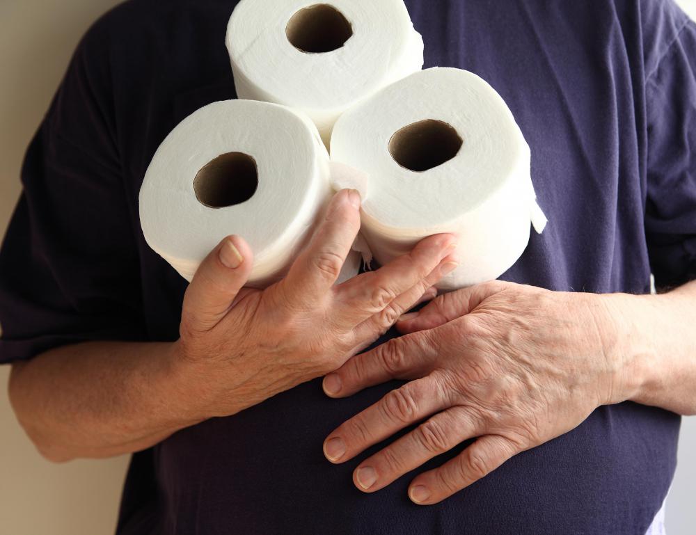 Raw sewage may contain toilet paper.