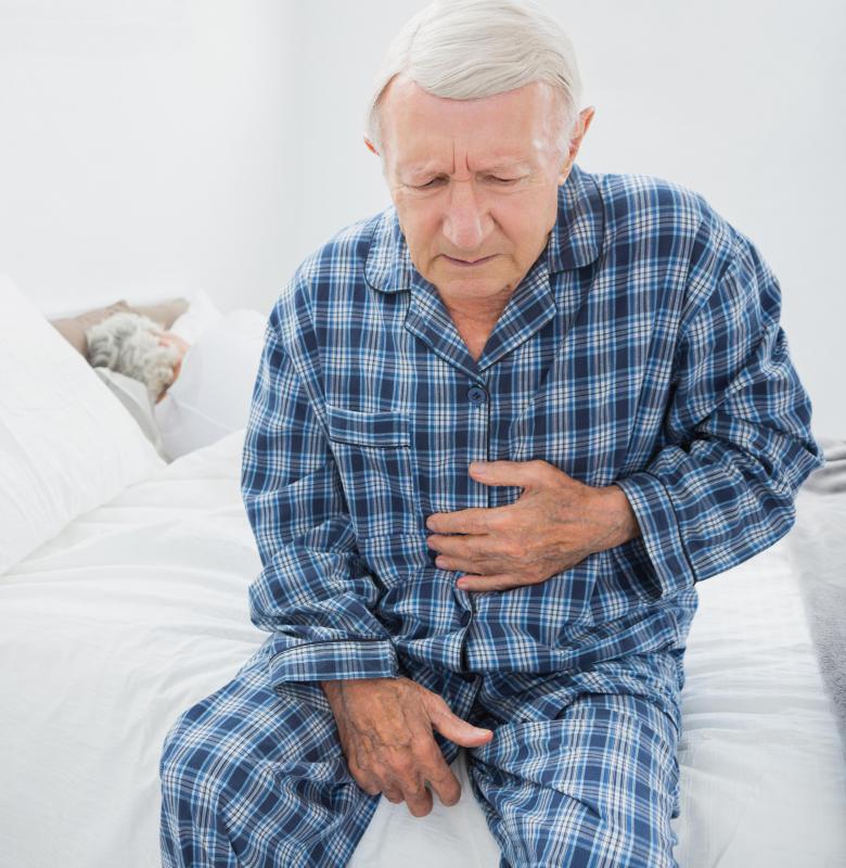 Intraductal papillary mucinous neoplasms are common in those 70 or 80 years old, and often cause abdominal pain or chronic pancreatitis.