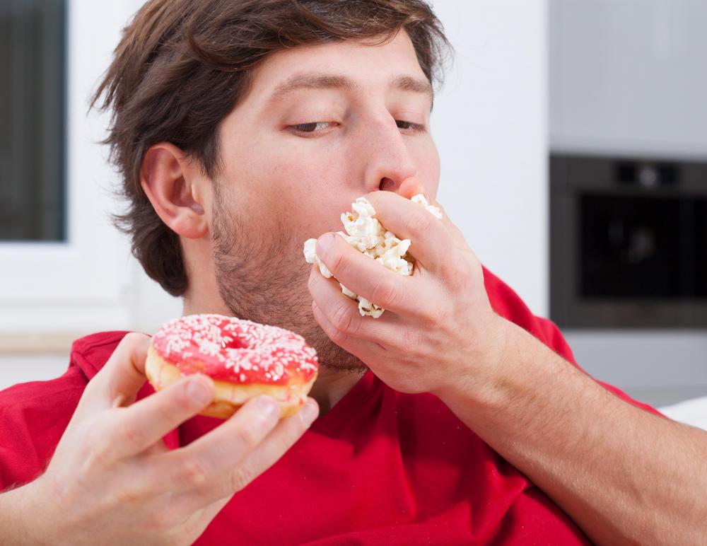 Junk food is usually high in fat and sugar.