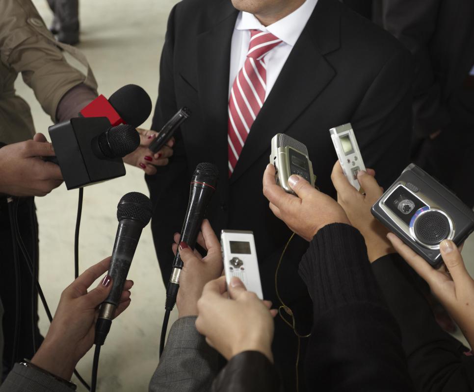 Publicists work in organizational communication when they arrange events like news conferences.
