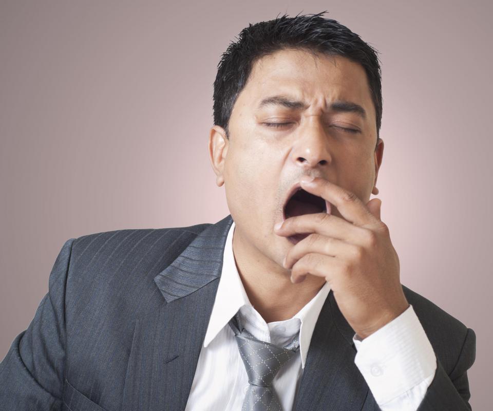 Yawn may indicate a person is too fatigued to drive safely.