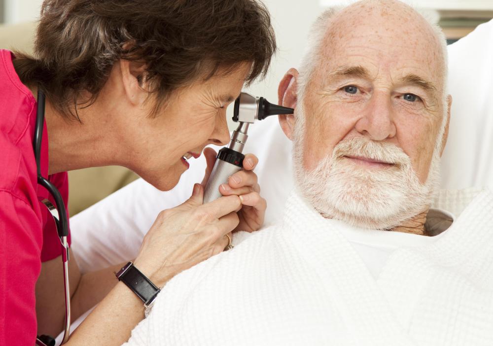 Doctors often diagnose ear infections by noting pus in the ear canal.