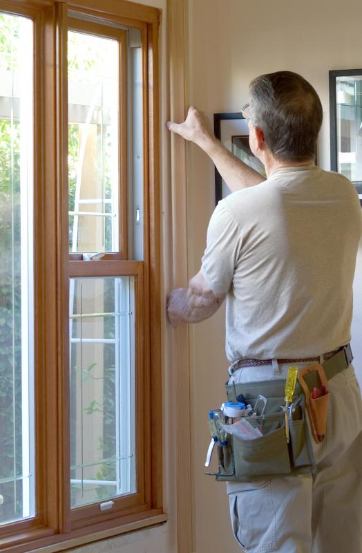 Waterproof tape may be used in window installation.