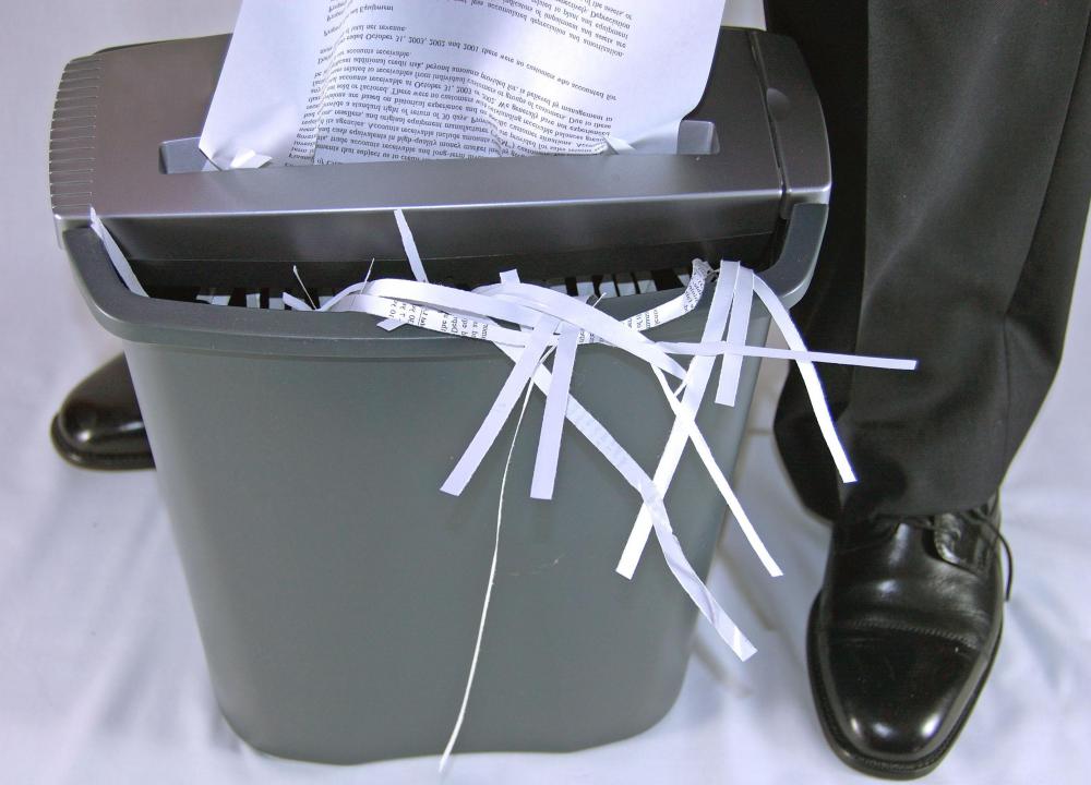 Shredding documents that contain one's signature can help protect against forgery.