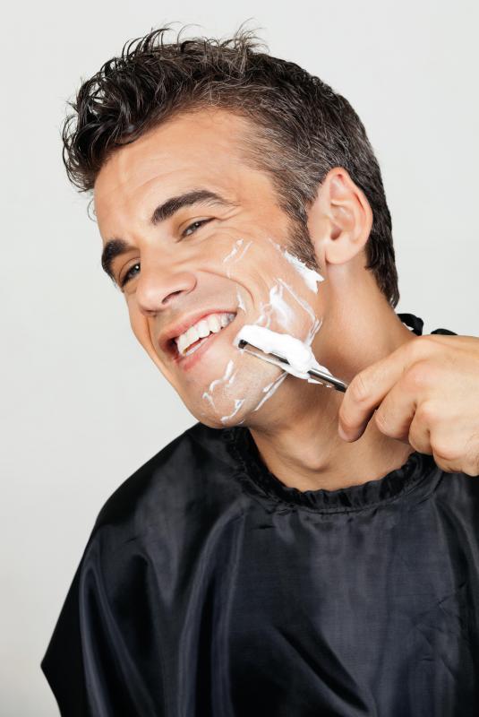 Some men still use a straight razor to shave.
