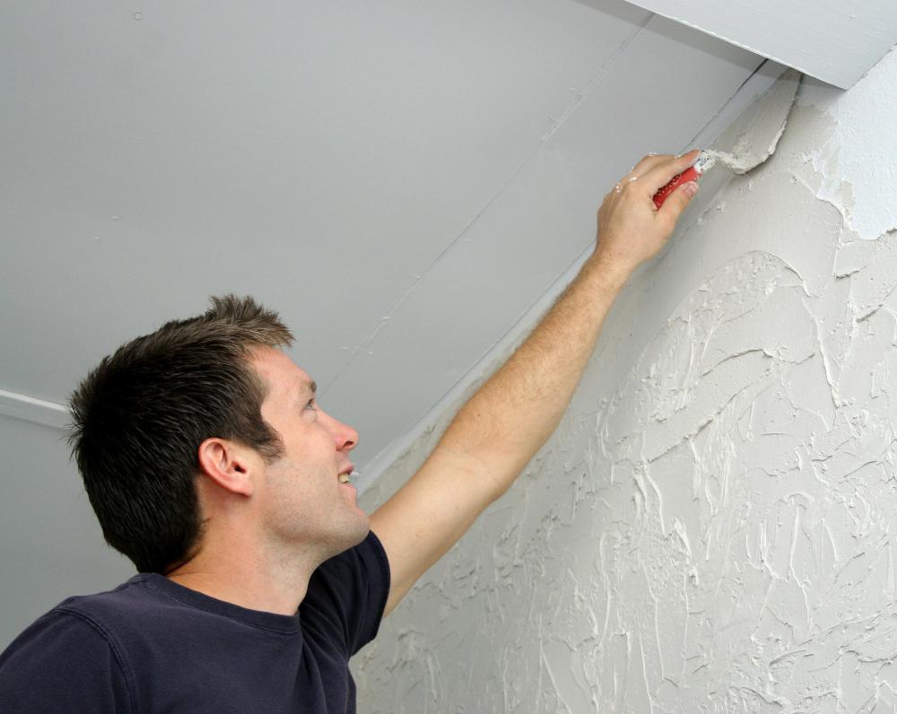 Interesting textures can be applied to drywall.