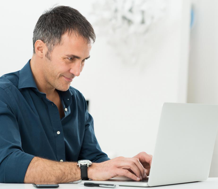 Some stay-at-home dads work part time online while rearing a child, which can be a delicate balance.