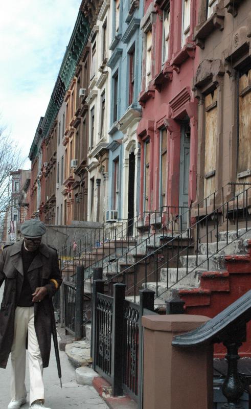 Man walking in Harlem.