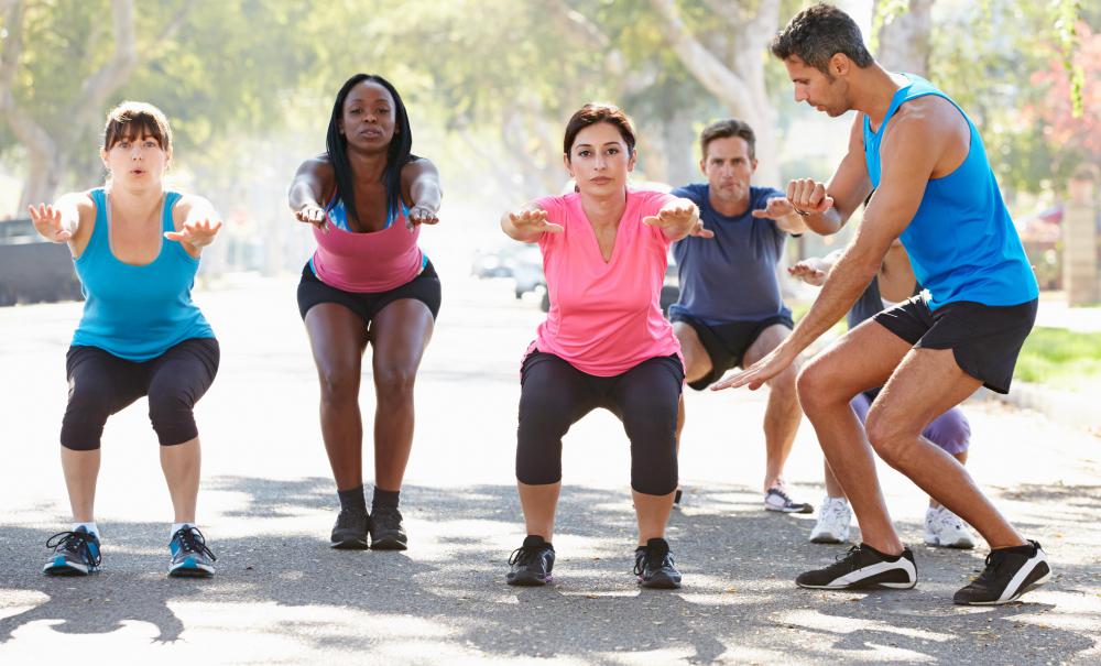 Squat jumps target the gluteal muscles.